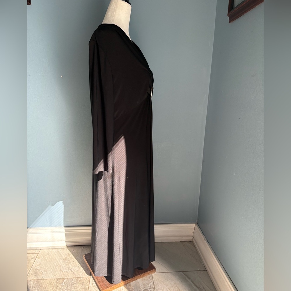 Evan Picone Black Long Sleeve Dress with Ring Detail - Picture 7 of 9